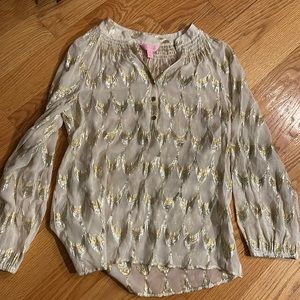Lilly pulitzer gold Elsa XS